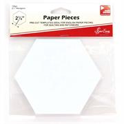 Pre Cut Paper Pieces, Hexagon, 2.5 inch